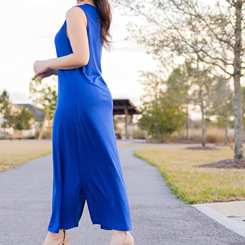 Long Slit Maxi Dress Bodycon for Summer Spring Party Beach Vacation - Picture 2 of 3